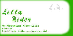 lilla mider business card